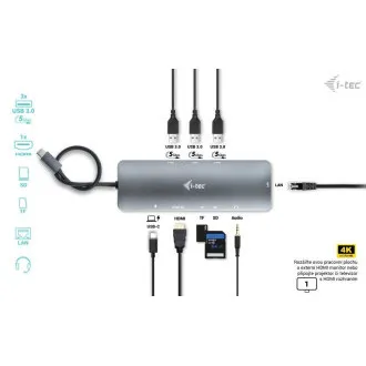 i-tec USB-C Metal Nano Docking Station 4K HDMI LAN, Power Delivery 100 W + Charger 100 W (bundle) i-tec USB-C Metal Nano Docking Station 4K HDMI LAN, Power Delivery 100 W + Charger 100 W (bundle)
