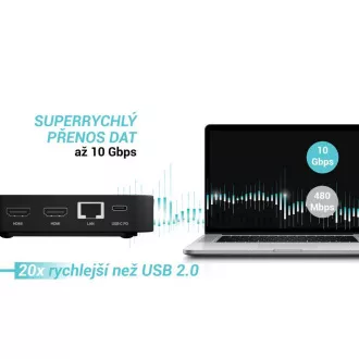 i-tec USB-C DP Dual HDMI Docking Station, Power Delivery 100W