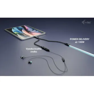 i-tec USB-C Cable Splitter Audio/Data, Power Delivery 100W