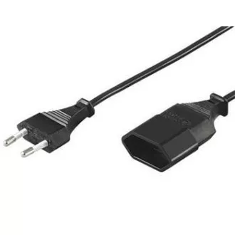 PremiumCord Kábel sieťový predlžovací dvojvidlica 230V 2m PremiumCord Kábel sieťový predlžovací dvojvidlica 230V 2m