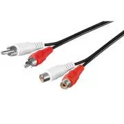 PremiumCord Kábel 2x Cinch-2x Cinch, M/F 5m