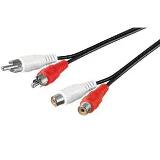 PremiumCord Kábel 2x Cinch-2x Cinch, M/F 5m PremiumCord Kábel 2x Cinch-2x Cinch, M/F 5m