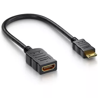 PremiumCord Flexi adaptér HDMI Typ A samica - mini HDMI Typ C samec pre ohybné zapojenie PremiumCord Flexi adaptér HDMI Typ A samica - mini HDMI Typ C samec pre ohybné zapojenie