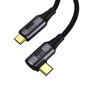 PremiumCord USB4 Gen 3x2 40Gbps 8K @ 60Hz 240W, Thunderbolt, 0,3m zahnutý