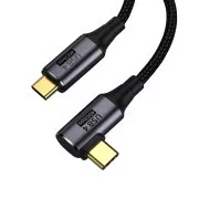 PremiumCord USB4 Gen 3x2 40Gbps 8K @ 60Hz 240W, Thunderbolt, 0,8 m zahnutý