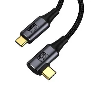 PremiumCord USB4 Gen 3x2 40Gbps 8K @ 60Hz 240W, Thunderbolt, 0,8 m zahnutý