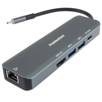 PremiumCord USB-C na HDMI, 2x USB3.2, PD 100W, RJ45 PremiumCord USB-C na HDMI, 2x USB3.2, PD 100W, RJ45