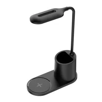 Platinet PDL1930B stolná LED lampa 3W stmievateľná, bezdrôtové nabíjanie, čierna Platinet PDL1930B stolná LED lampa 3W stmievateľná, bezdrôtové nabíjanie, čierna