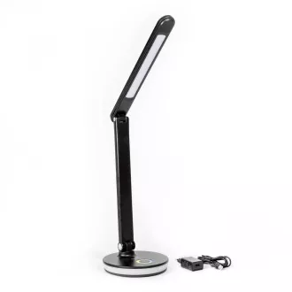 Platinet PDL400RGBB stolná LED lampa 12W stmievateľná, dotykové ovládanie, USB port, čierna