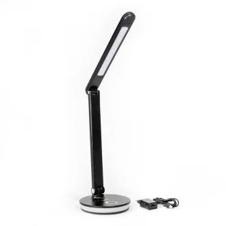 Platinet PDL400RGBB stolná LED lampa 12W stmievateľná, dotykové ovládanie, USB port, čierna