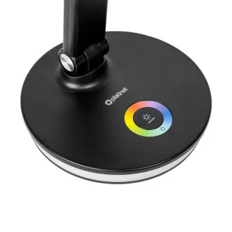 Platinet PDL400RGBB stolná LED lampa 12W stmievateľná, dotykové ovládanie, USB port, čierna