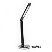 Platinet PDL400RGBB stolná LED lampa 12W stmievateľná, dotykové ovládanie, USB port, čierna