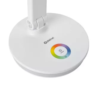 Platinet PDL400RGBW stolná LED lampa 12W stmievateľná, dotykové ovládanie, USB port, biela