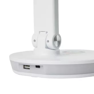 Platinet PDL400RGBW stolná LED lampa 12W stmievateľná, dotykové ovládanie, USB port, biela