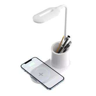 Platinet PDL1930W stolná LED lampa 3W stmievateľná, bezdrôtové nabíjanie, biela Platinet PDL1930W stolná LED lampa 3W stmievateľná, bezdrôtové nabíjanie, biela