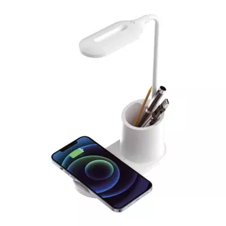 Platinet PDL1930W stolná LED lampa 3W stmievateľná, bezdrôtové nabíjanie, biela Platinet PDL1930W stolná LED lampa 3W stmievateľná, bezdrôtové nabíjanie, biela