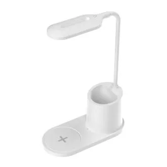 Platinet PDL1930W stolná LED lampa 3W stmievateľná, bezdrôtové nabíjanie, biela Platinet PDL1930W stolná LED lampa 3W stmievateľná, bezdrôtové nabíjanie, biela