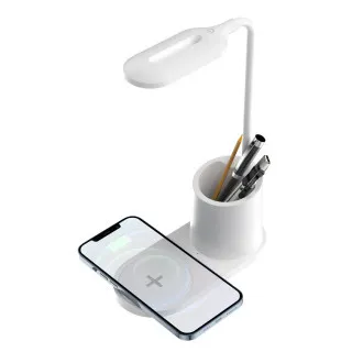 Platinet PDL1930W stolná LED lampa 3W stmievateľná, bezdrôtové nabíjanie, biela Platinet PDL1930W stolná LED lampa 3W stmievateľná, bezdrôtové nabíjanie, biela