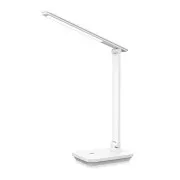 Platinet PDL6731W stolná LED lampa 5W stmievateľná, integrovaná batéria 6000mAh, USB port, biela