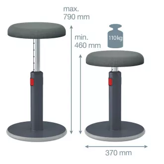 Leitz Ergo Cosy ergonomická balančná stolička, šedá Leitz Ergo Cosy ergonomická balančná stolička, šedá