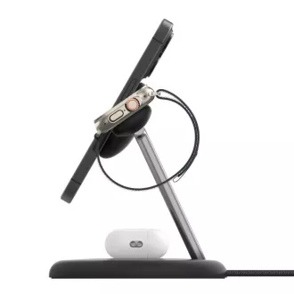 Belkin BOOST CHARGE PRE Qi2, 15W 3v1 magnetický stojan, čierny