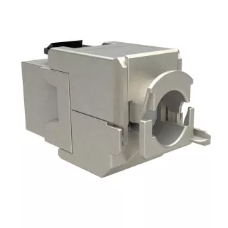 MULTIPACK 24 ks - samorezný keystone Solarix CAT6A STP SXKJ-10G-STP-BK-SA Component Level a 4PPoE