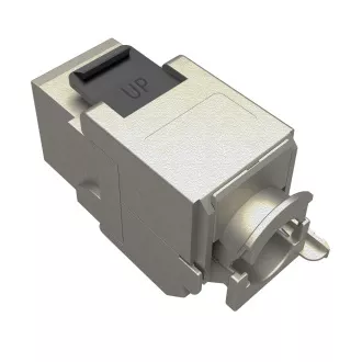 MULTIPACK 24 ks - samorezný keystone Solarix CAT6A STP SXKJ-10G-STP-BK-SA Component Level a 4PPoE