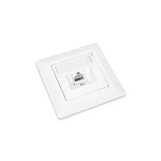 Zásuvka Solarix CAT6 STP 1 x RJ45 pod omietku biela