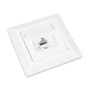 Zásuvka Solarix CAT6 STP 1 x RJ45 pod omietku biela
