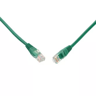 SOLARIX patch kábel CAT5E UTP PVC 0,5m zelený non-snag proof