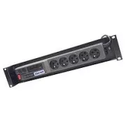 Napájací panel ACAR A-504, 3m, 5 pozícií, prep.ochrana, vaňa do 19" racku