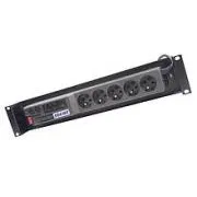 Napájací panel ACAR A-504, 3m, 5 pozícií, prep.ochrana, vaňa do 19" racku