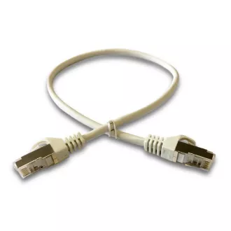 DATACOM Patch cord S/FTP CAT6A 0,5m sivý