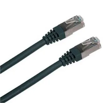 Patchkábel S/FTP, Cat6, 2xRJ45, 0,5 m čierny