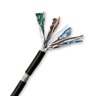 DATACOM S/FTP drôt CAT7 PE, Fca 100m, plášť čierny OUTDOOR DATACOM S/FTP drôt CAT7 PE, Fca 100m, plášť čierny OUTDOOR
