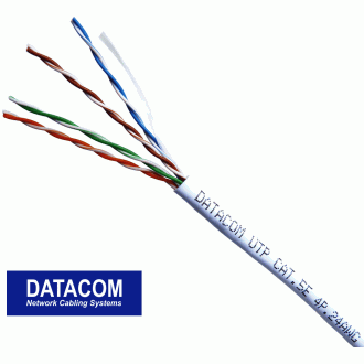 DATACOM UTP Cat5e PVC kábel 305m (drôt), biely DATACOM UTP Cat5e PVC kábel 305m (drôt), biely