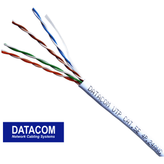 DATACOM UTP Cat5e PVC kábel 305m (drôt), biely DATACOM UTP Cat5e PVC kábel 305m (drôt), biely