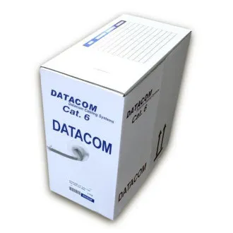 DATACOM UTP flex, Cat6 PVC, sivý, 305m, lanko
