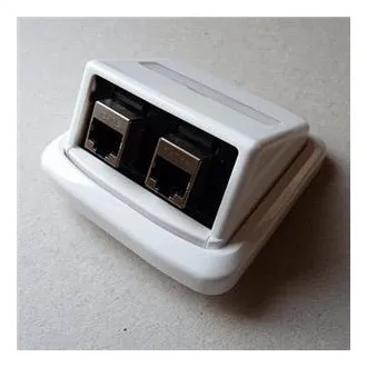 Dvojzásuvka ABB TANGO 2xRJ45 cat5e STP biela Dvojzásuvka ABB TANGO 2xRJ45 cat5e STP biela