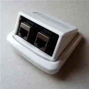 Dvojzásuvka ABB TANGO 2xRJ45 cat6 STP biela