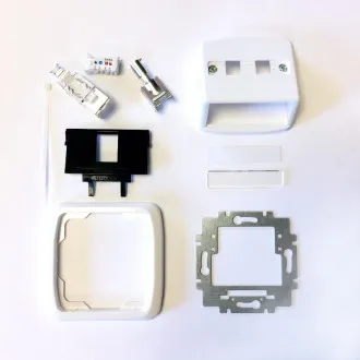 Jednozásuvka ABB TANGO 1xRJ45 cat6A STP biela