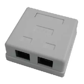 DATACOM Dvojzásuvka nad omietku-2xRJ45, Cat5e UTP DATACOM Dvojzásuvka nad omietku-2xRJ45, Cat5e UTP