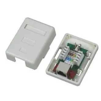 DATACOM STP jednozásuvka nad omietku Cat5e 1 x RJ45 DATACOM STP jednozásuvka nad omietku Cat5e 1 x RJ45