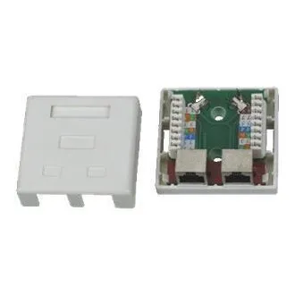 DATACOM STP dvojzásuvka nad omietku Cat5e 2 x RJ45 DATACOM STP dvojzásuvka nad omietku Cat5e 2 x RJ45