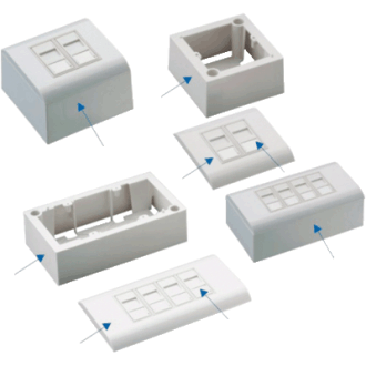DATACOM Modul.dát.zásuvka STP CAT5E 4xRJ45 na aj pod omietku DATACOM Modul.dát.zásuvka STP CAT5E 4xRJ45 na aj pod omietku