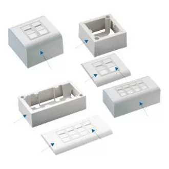 DATACOM STP 2xRJ45 zásuvka Cat5e (pod aj nad omietku)