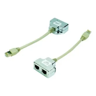DATACOM "Y" adaptér STP CAT5E PC/PC+TEL DATACOM "Y" adaptér STP CAT5E PC/PC+TEL