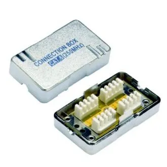 DATACOM Spojovací BOX STP CAT6 (2* zárez. pole) Silver DATACOM Spojovací BOX STP CAT6 (2* zárez. pole) Silver