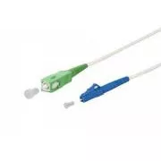 SC/APC - LC/UPC simplex 9/125 SM 5m arm.biely 3mm B3 LSZH
