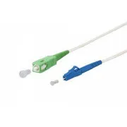 SC/APC - LC/UPC simplex 9/125 SM 5m arm.biely 3mm B3 LSZH